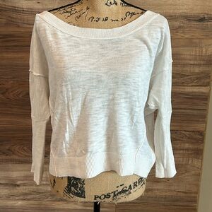 American Eagle off the shoulder white sweater
